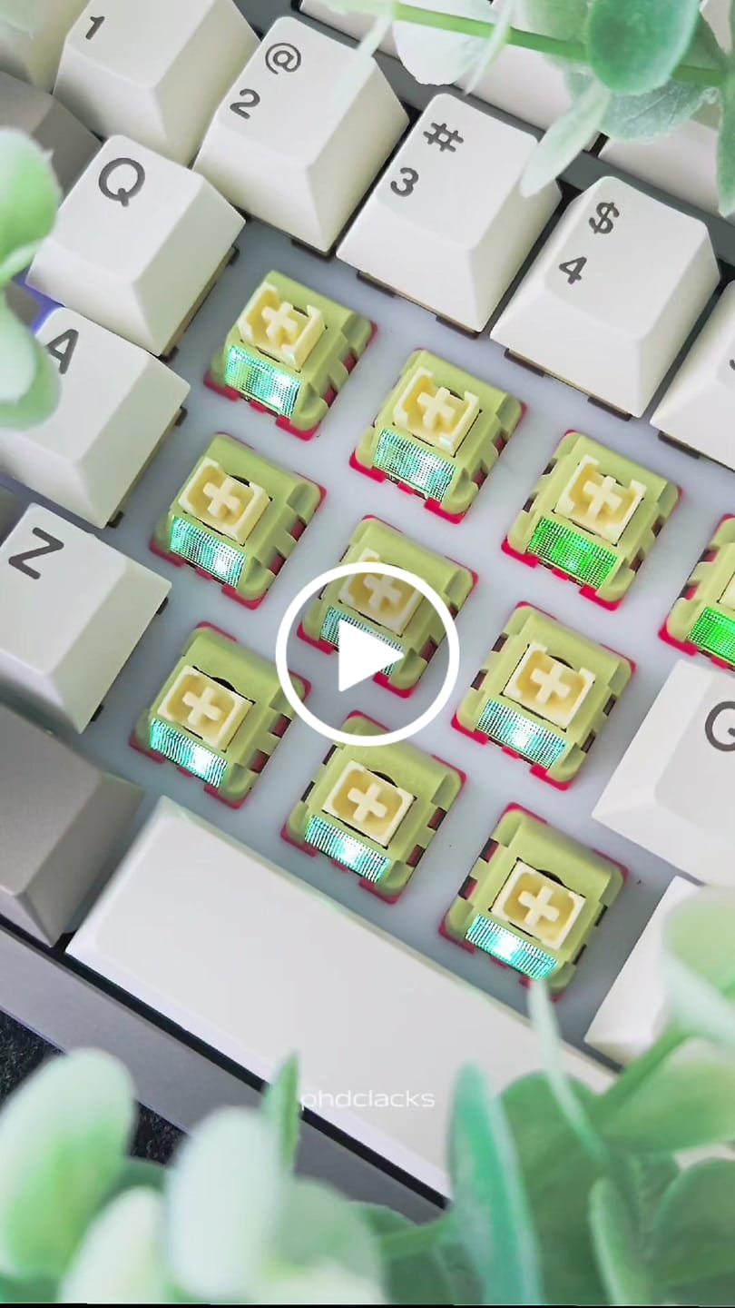 Customer video review of WINGTREE X LICHICX Spinach Silent Linear Switch Factory Lubed (10PCS)