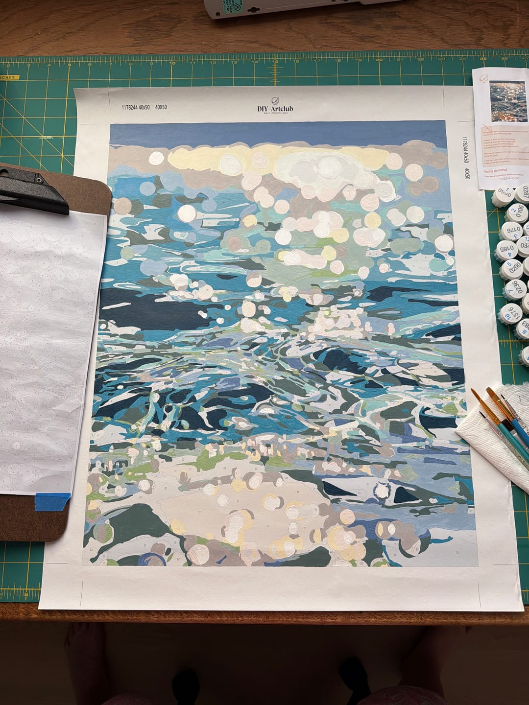 Customer photo review of Shimmering Waters | Paint by Number