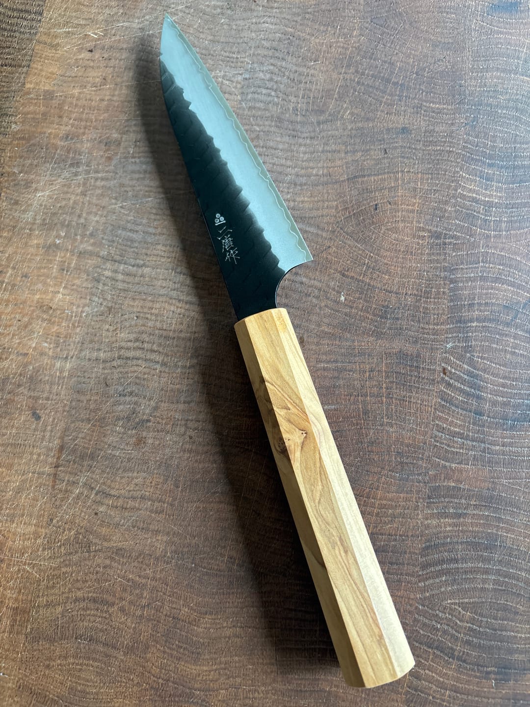 Customer photo review of Petty knife, SG2 powder steel, Kurouchi and Tsuchime finish - Nigara