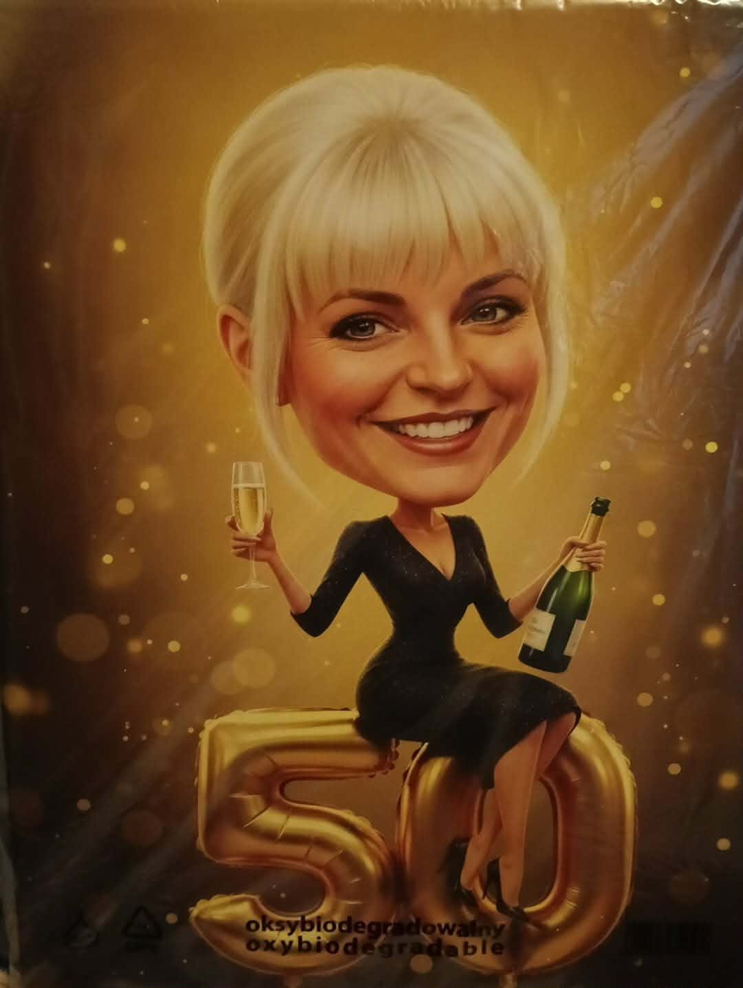 Customer photo review of Szampańskie Urodziny - Karykatura ze zdjęcia