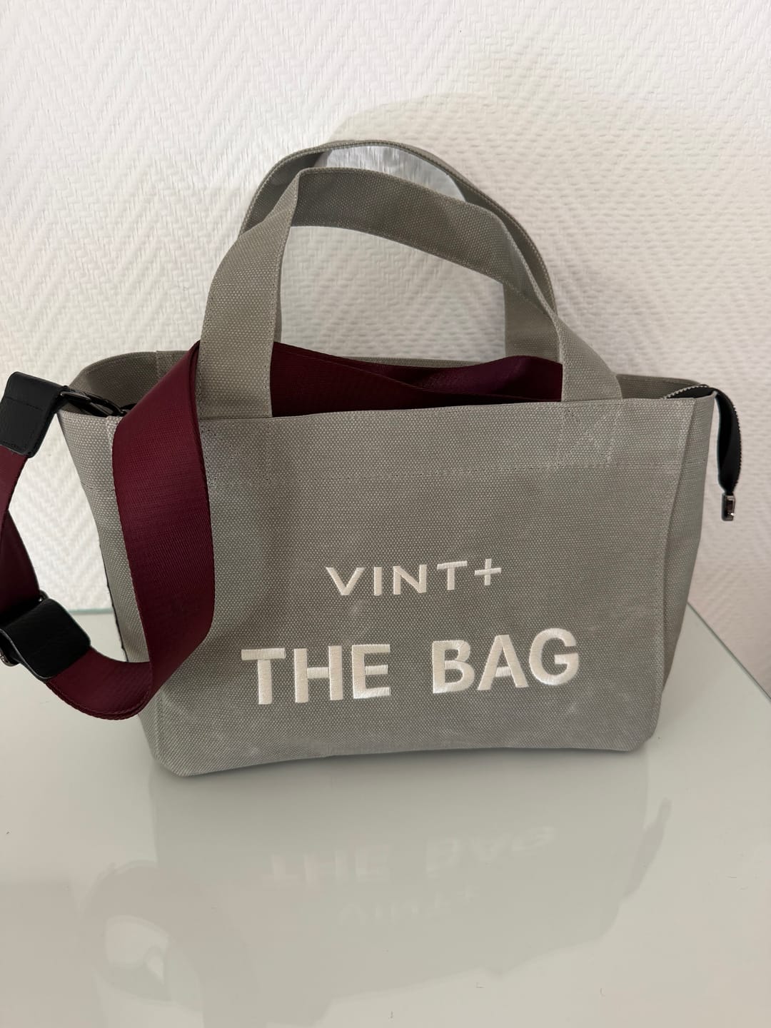 Customer photo review of WAXED CANVAS TOTE BAG - SMALL - GRAU VIGORE