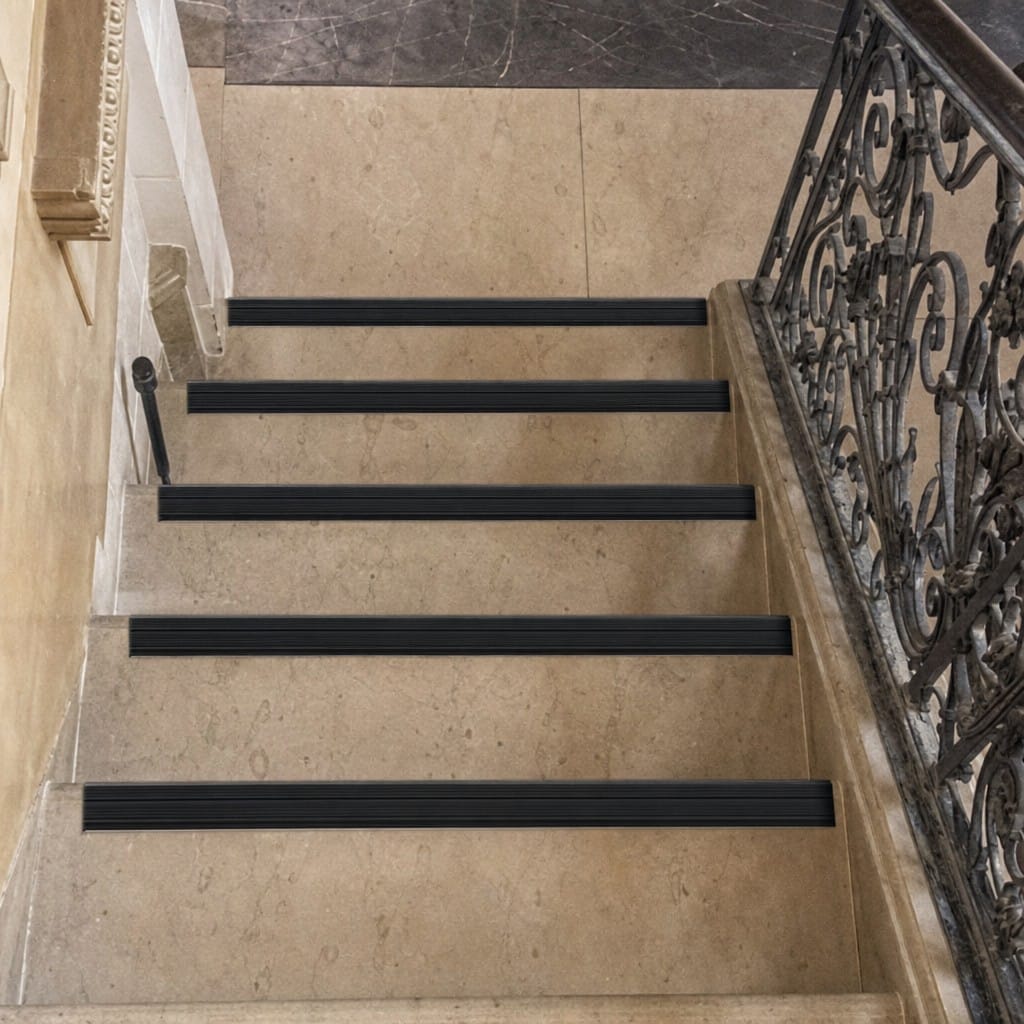 Customer photo review of Raked Back Stair Nosing 63.5x30mm Aluminium Cut to Any Size