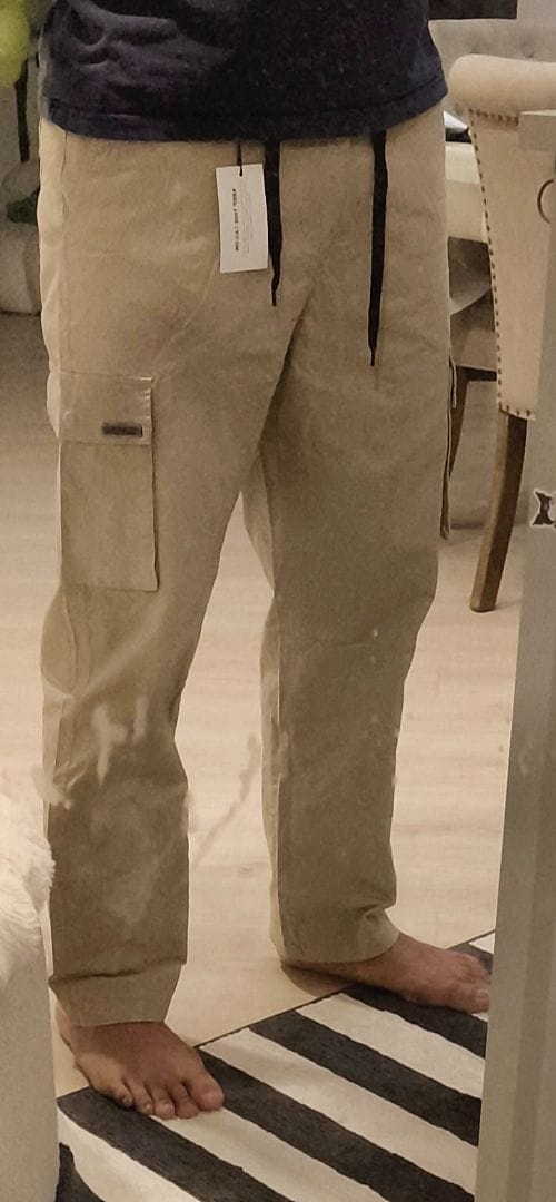 Customer photo review of Straight Cut Utility Cargo Pants
