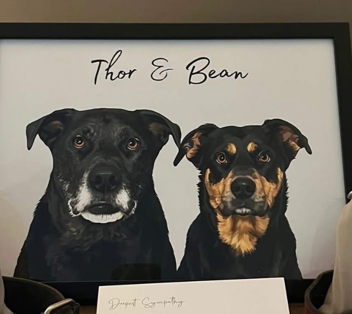 Customer photo review of Two-Pet Portrait