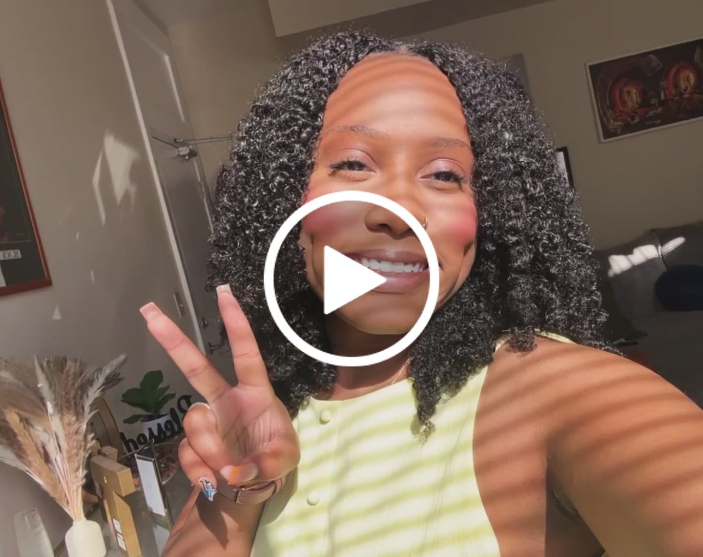 Customer video review of Afro Kinky Curly Human Crochet Hair