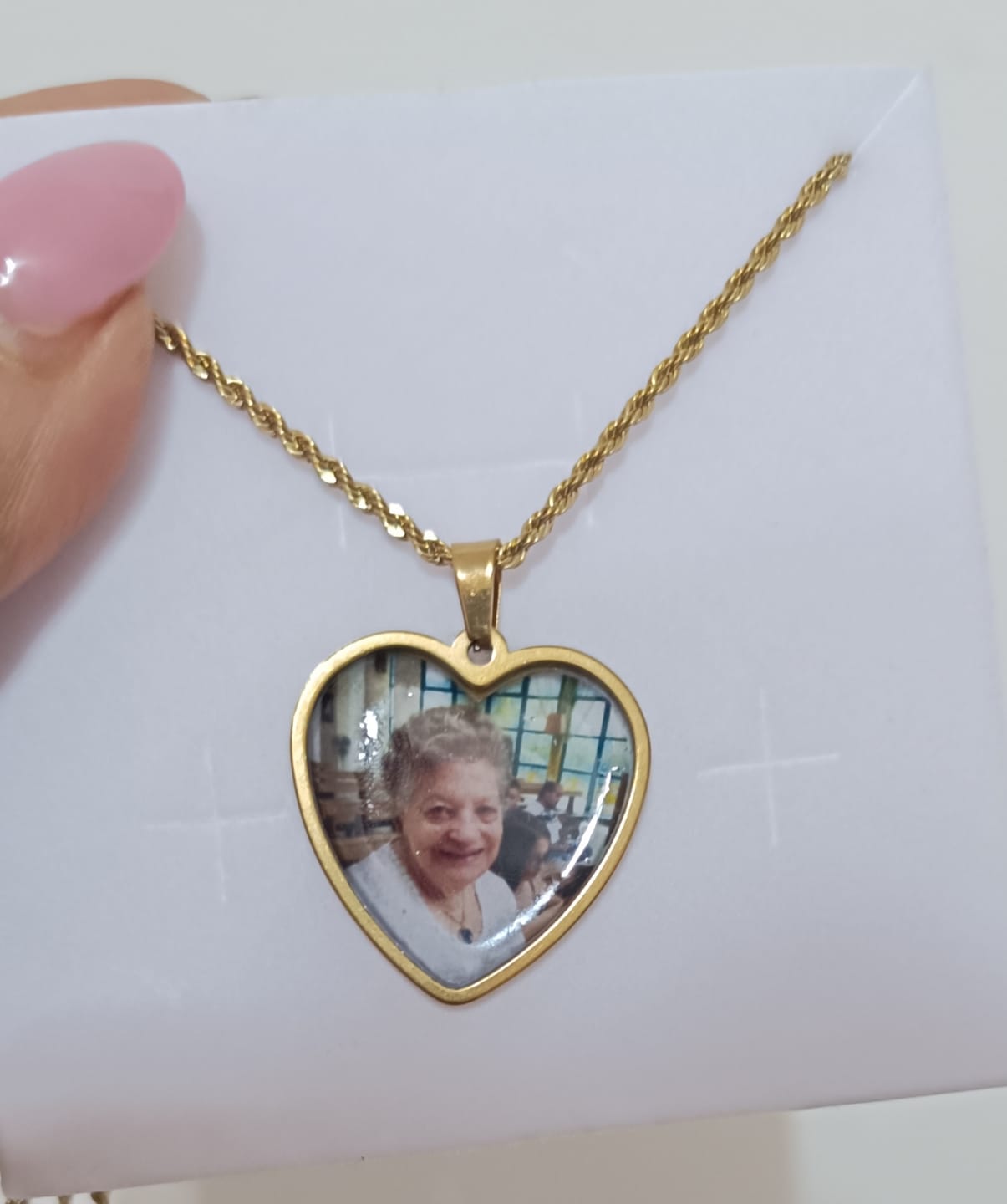 Customer photo review of Collana con Foto - Portami con Te