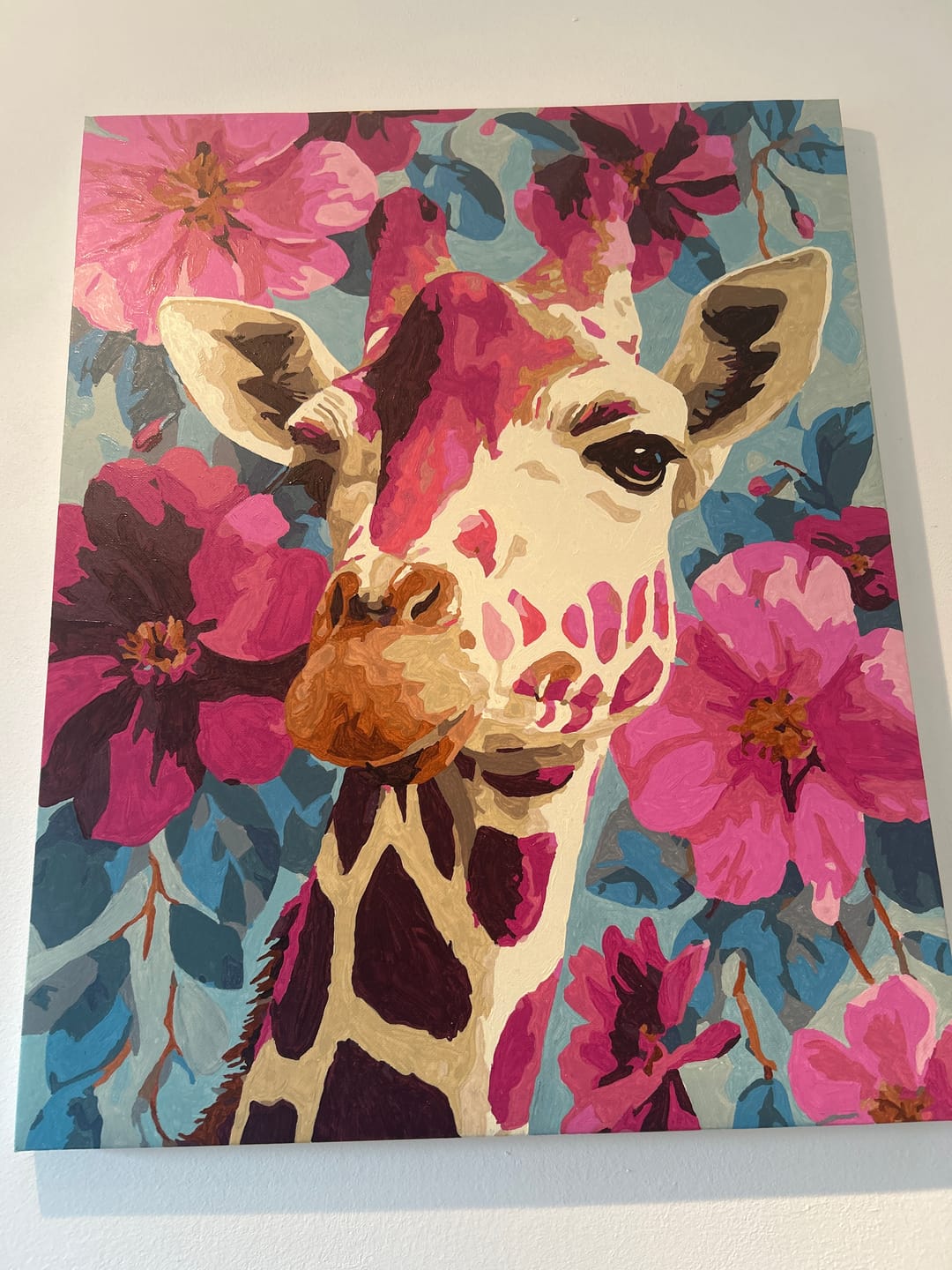 Customer photo review of Malen nach Zahlen - Lila Giraffe