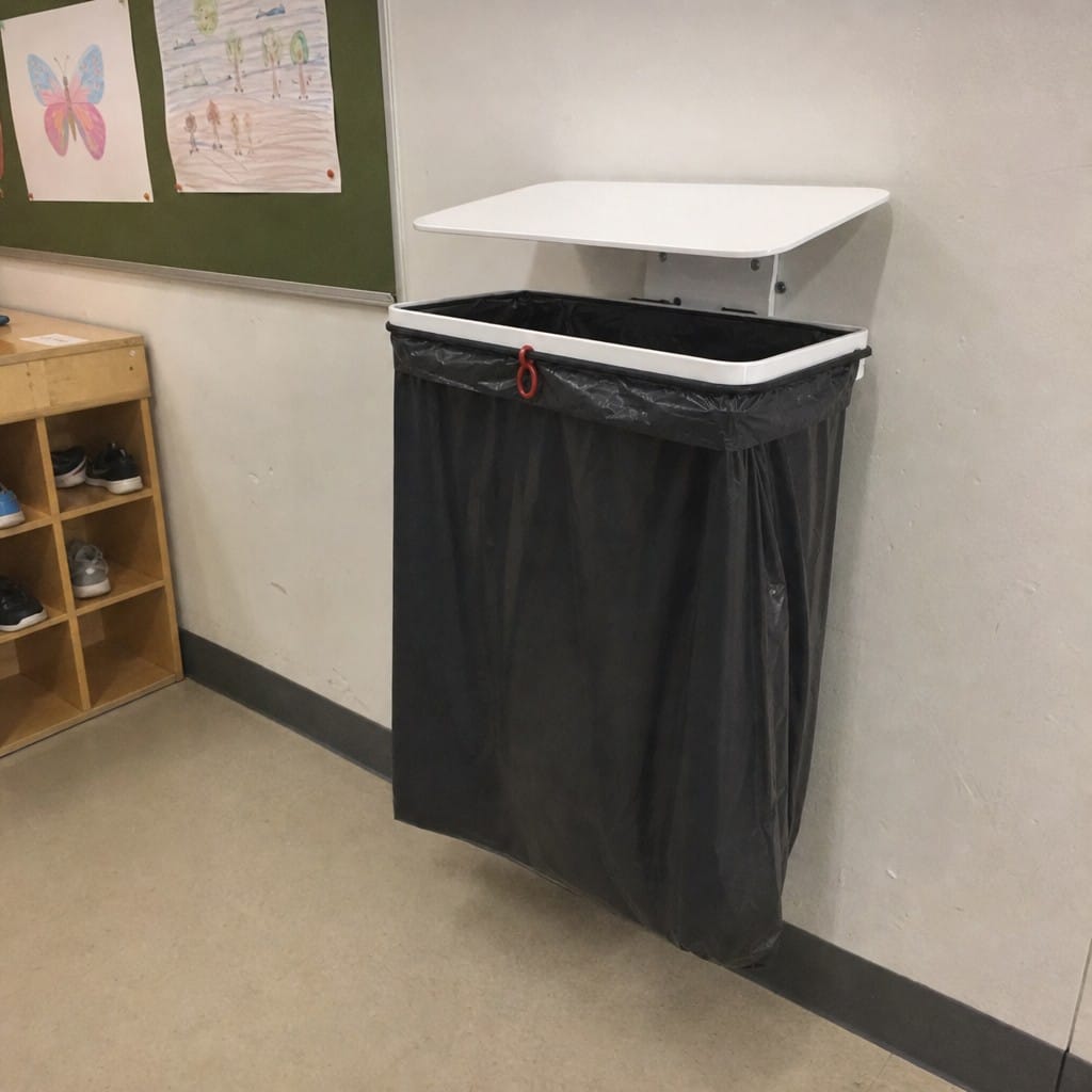 Customer photo review of Wall Mounted Steel Sack Holder – With or Without Lid, Indoor & Outdoor Waste Sack Frame