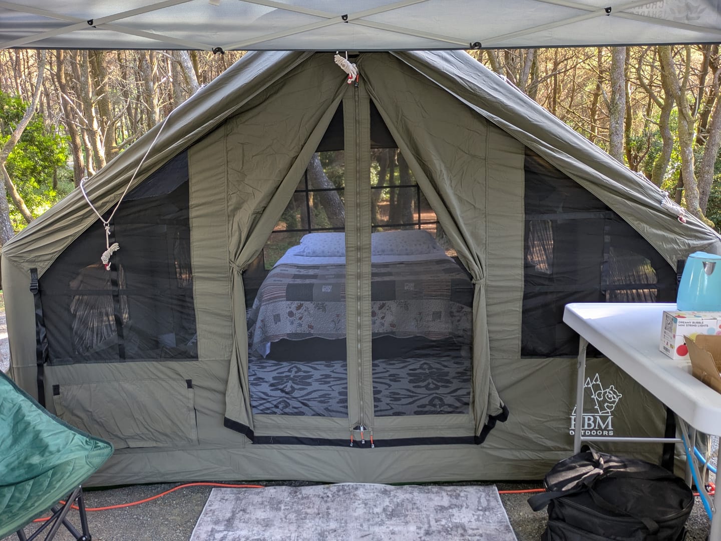 Customer photo review of RBM Panda Large Forest Green- Inflatable Tent for Camping (2-6 person)