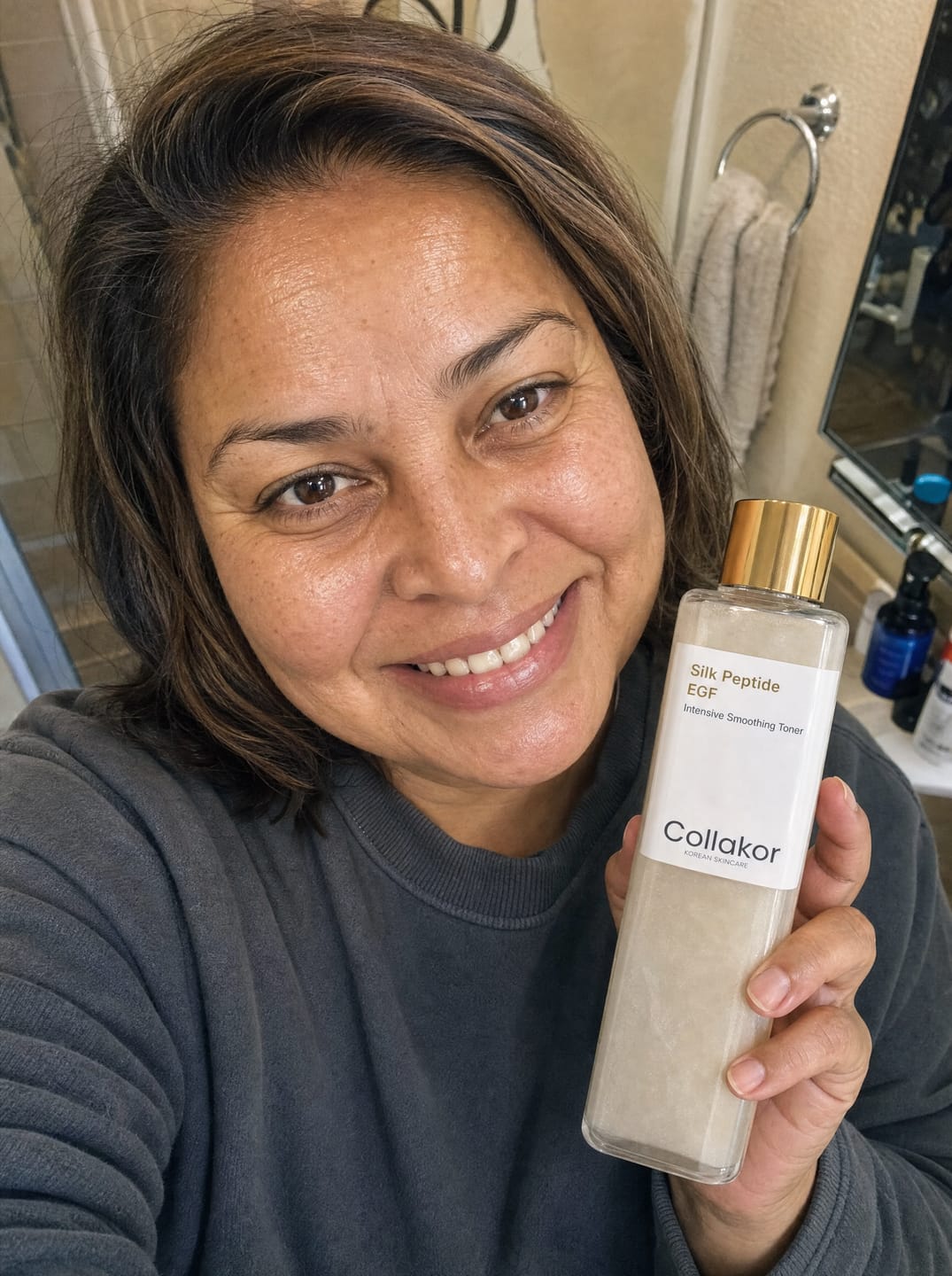 Customer photo review of Silk Peptide EGF Toner