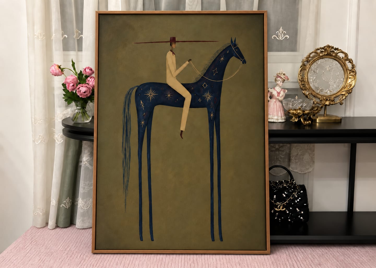 Customer photo review of Night Rider-Celestial Horse Oil Painting