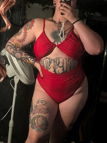 Customer photo review of Emoswim - Damen Badeanzug Cut-Out Bademode