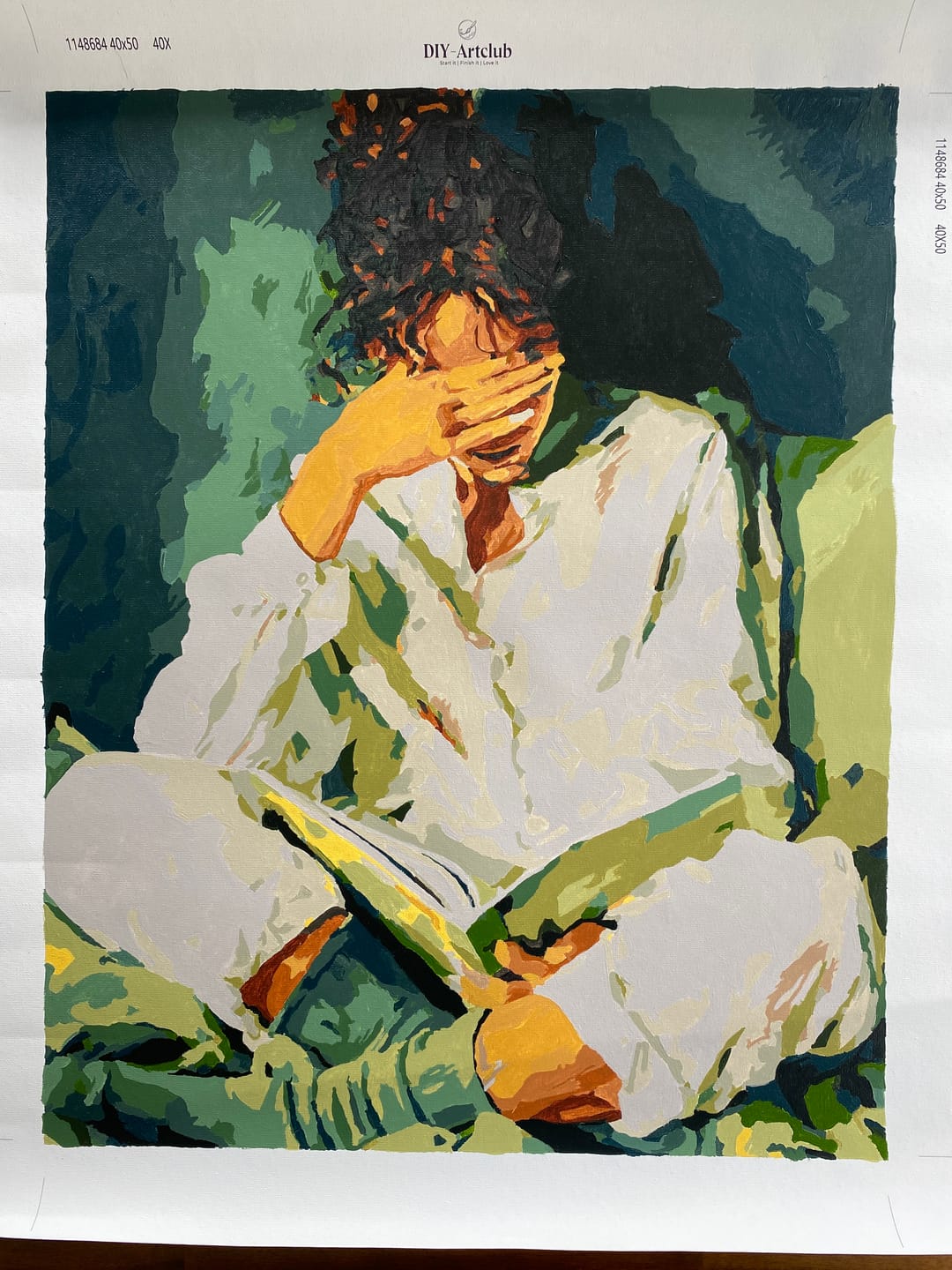 Customer photo review of Reading time | Paint by Number