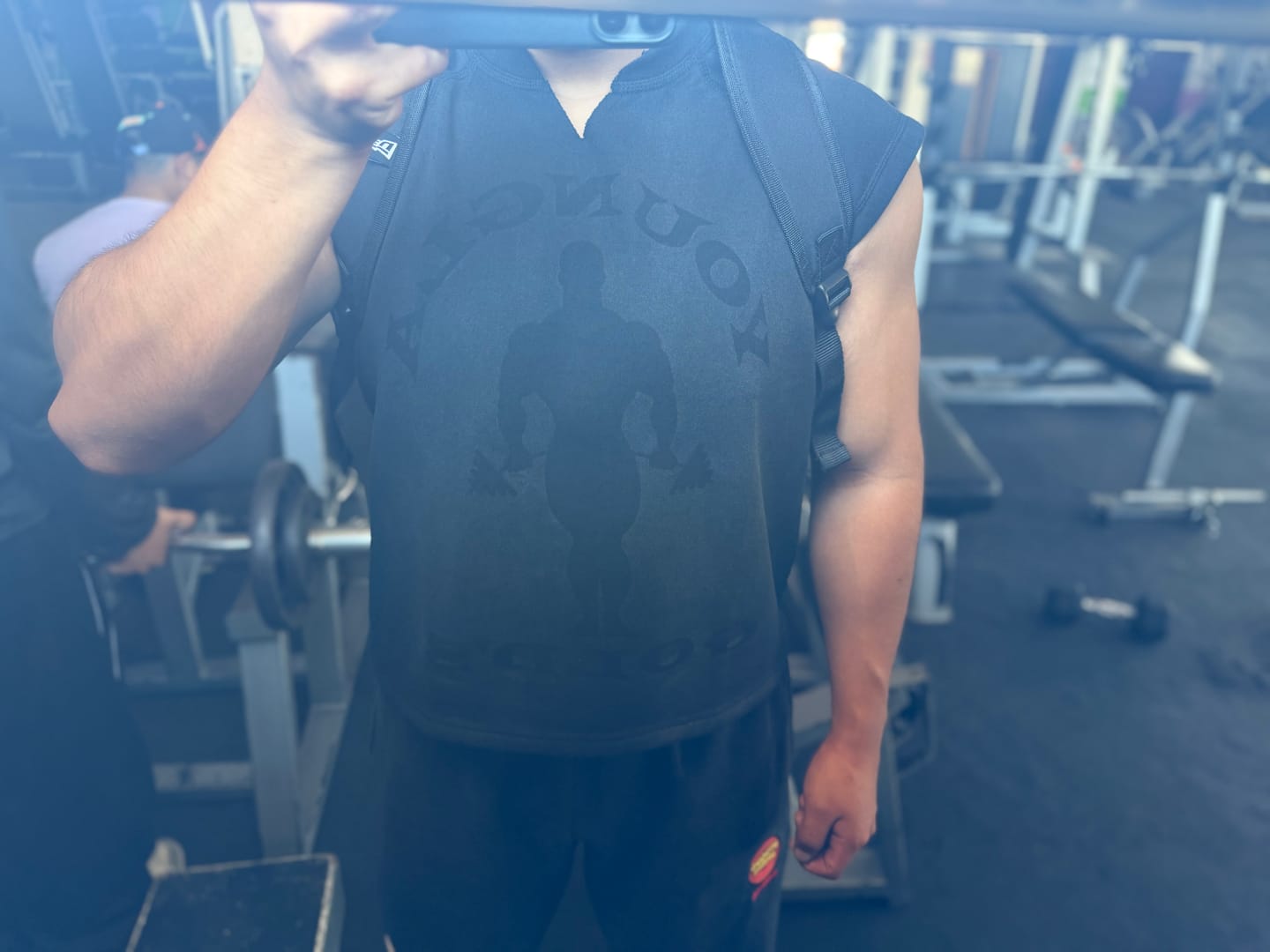 Customer photo review of 5097 - Gold's Iron Legacy Shadow Cut-Offs