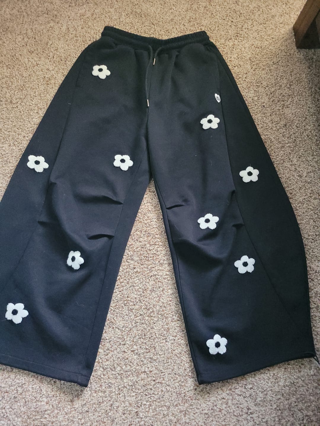 Customer photo review of Aelfric Eden Floral Embroidery Baggy Barrel Sweatpants