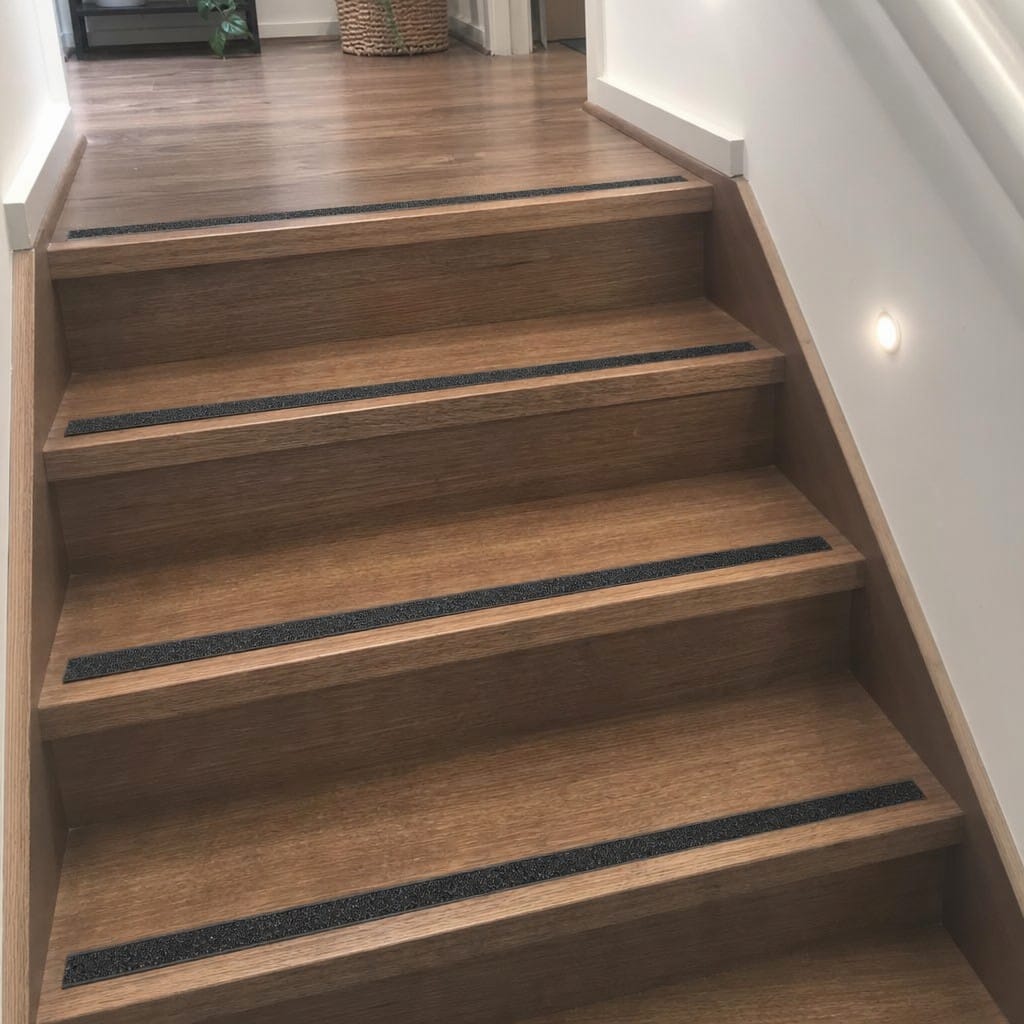 Customer photo review of 10mm Carborundum Stair Insert Cut to Any Size