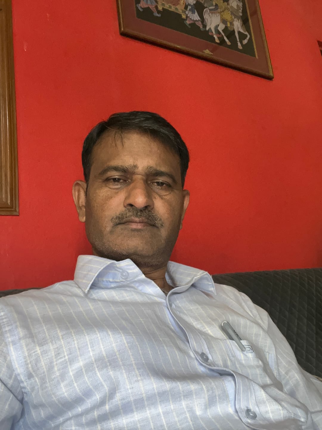 Customer photo review of Jeta - Sky Mist Blue Casual Shirts For Men | Ariser