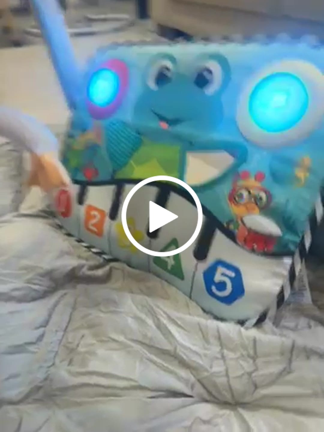 Customer video review of Baby Einstein Neptune’s Kick & Explore Musical Kick Pad and Crib Toy