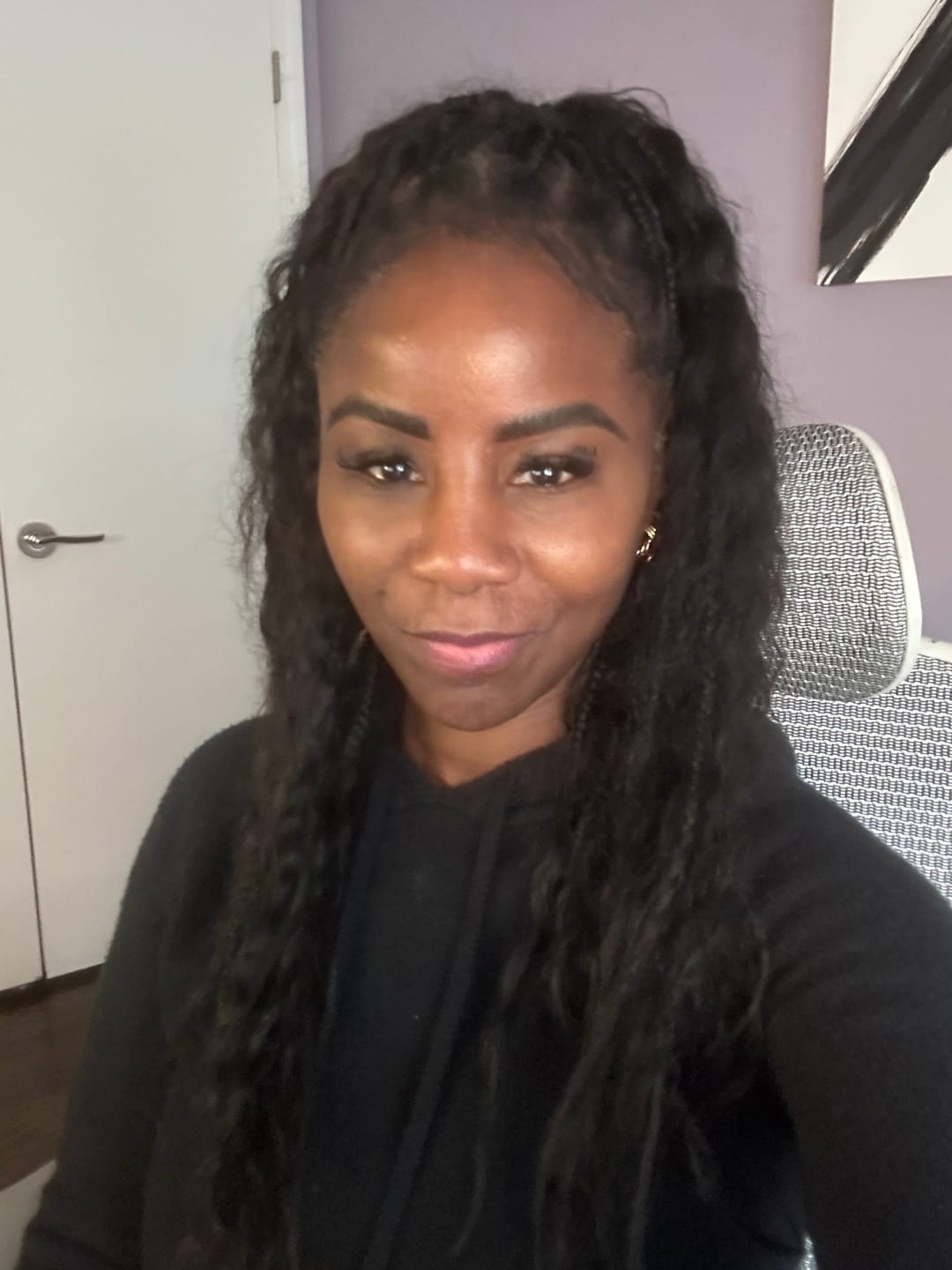 Customer photo review of Double Drawn Burmese Deep Wave Human Braiding Hair
