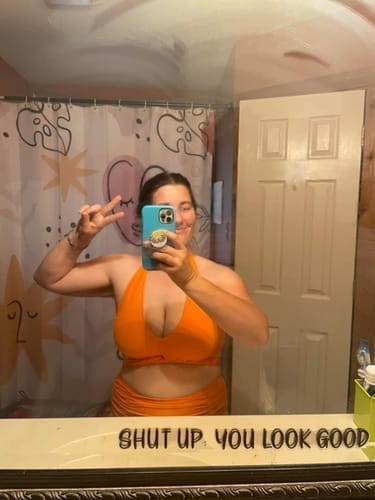 Customer photo review of Emoswim - Bauchweg Bademode Bedeckende High Waist Bikini-Sets