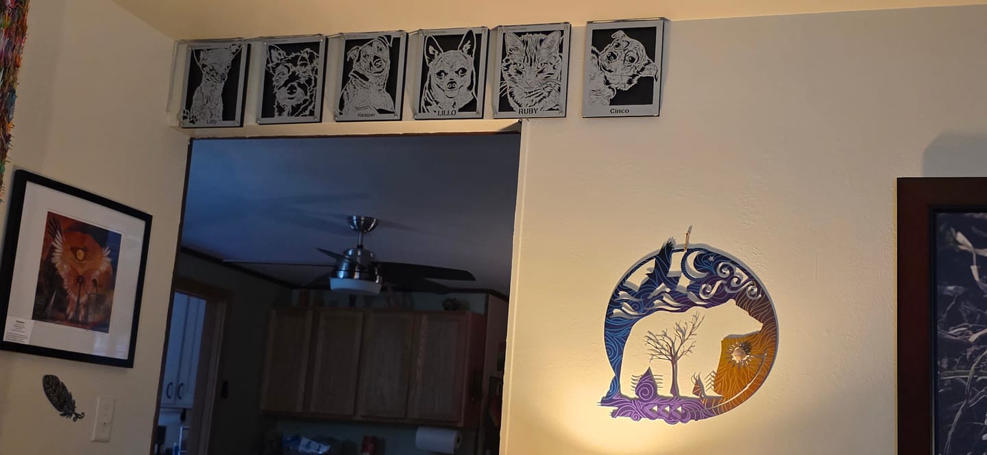 Customer photo review of Custom Pet Metal Portrait