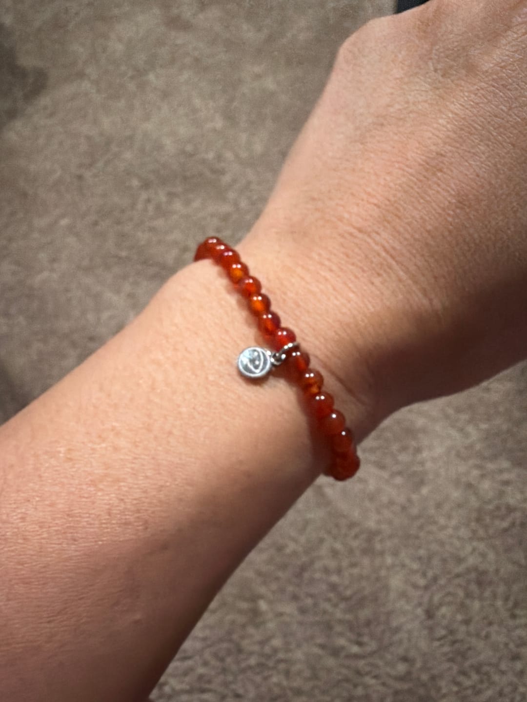 Customer photo review of Carnelian Bracelet Mini