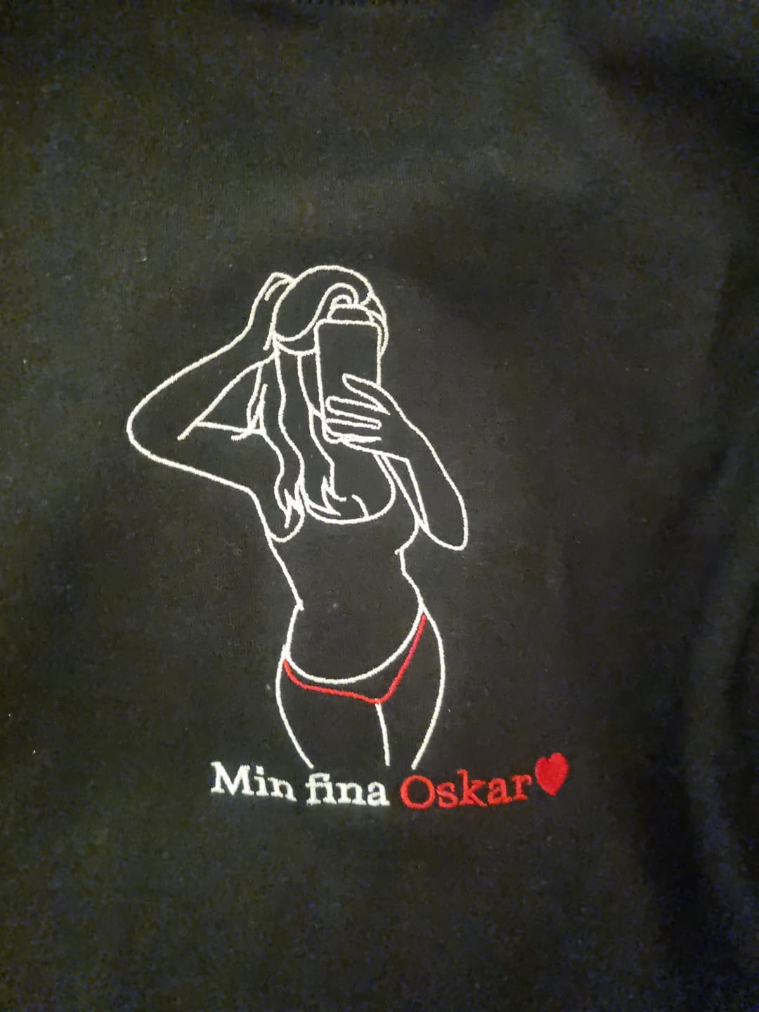 Customer photo review of Spicy Custom Embroidered Photo Hoodie
