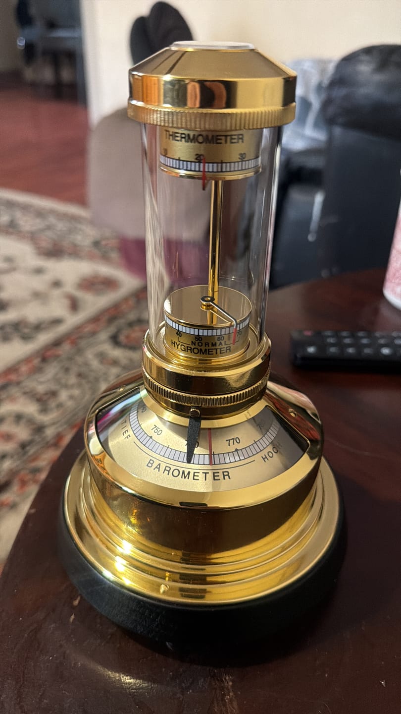 Customer photo review of Limited Edition Brass Weather Pillar – Yesteryear Collection