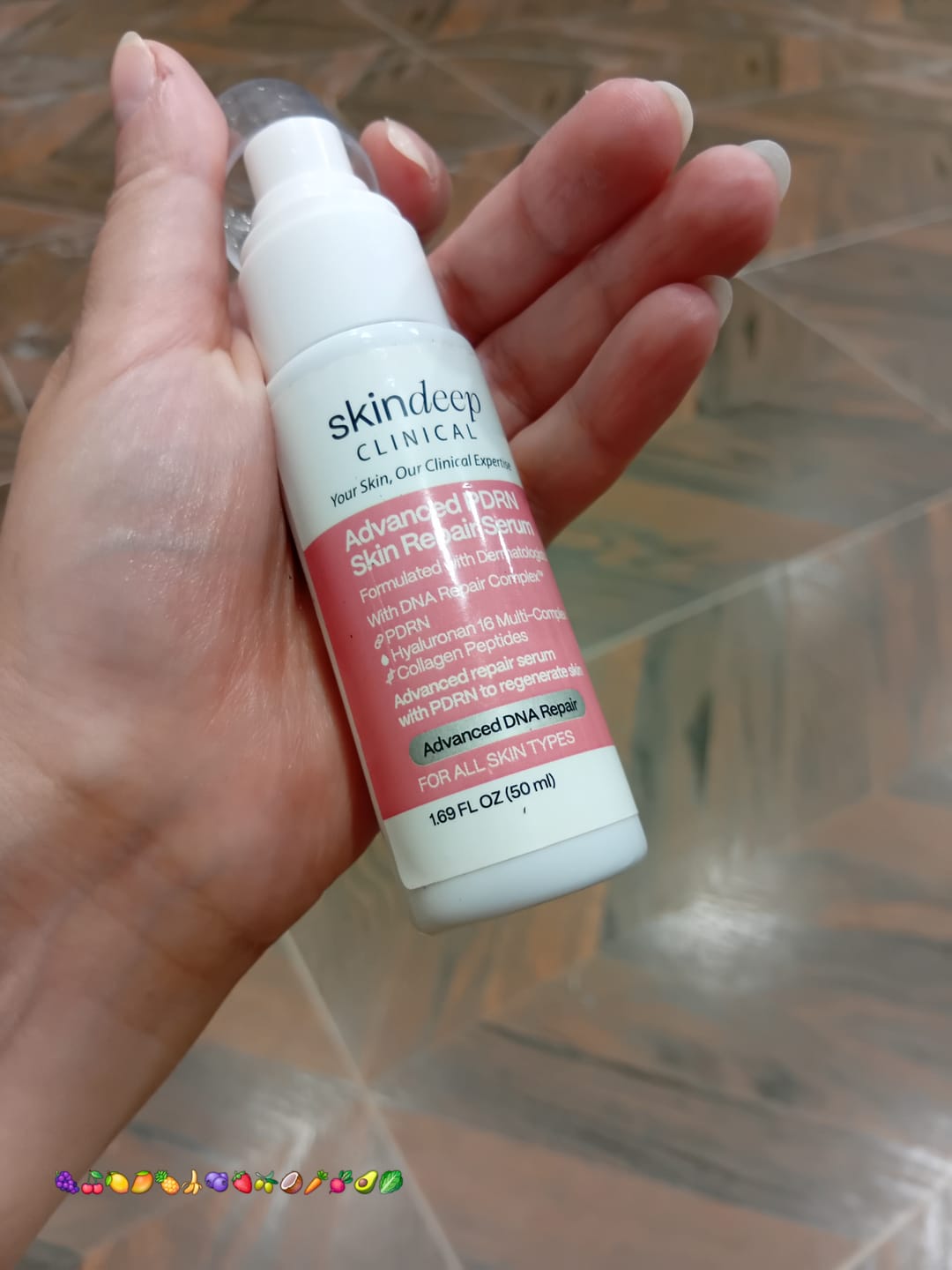 Customer photo review of Advanced PDRN Skin Repair Serum