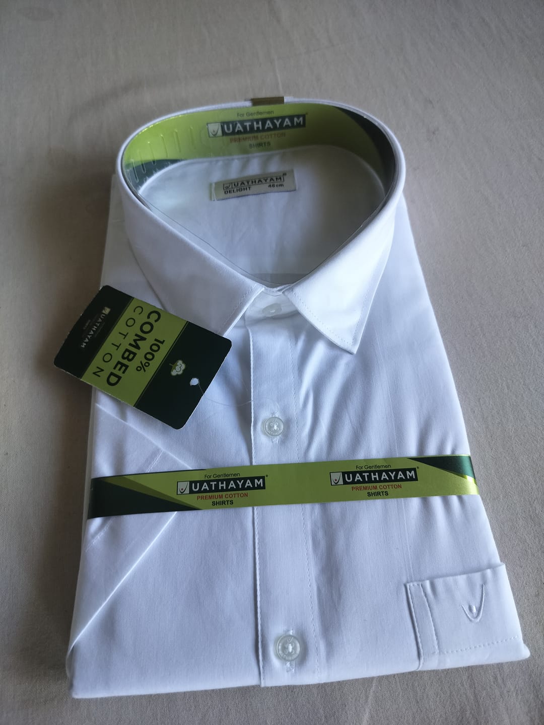 Customer photo review of Double Delight White Shirts - 2 Pcs Combo Pack