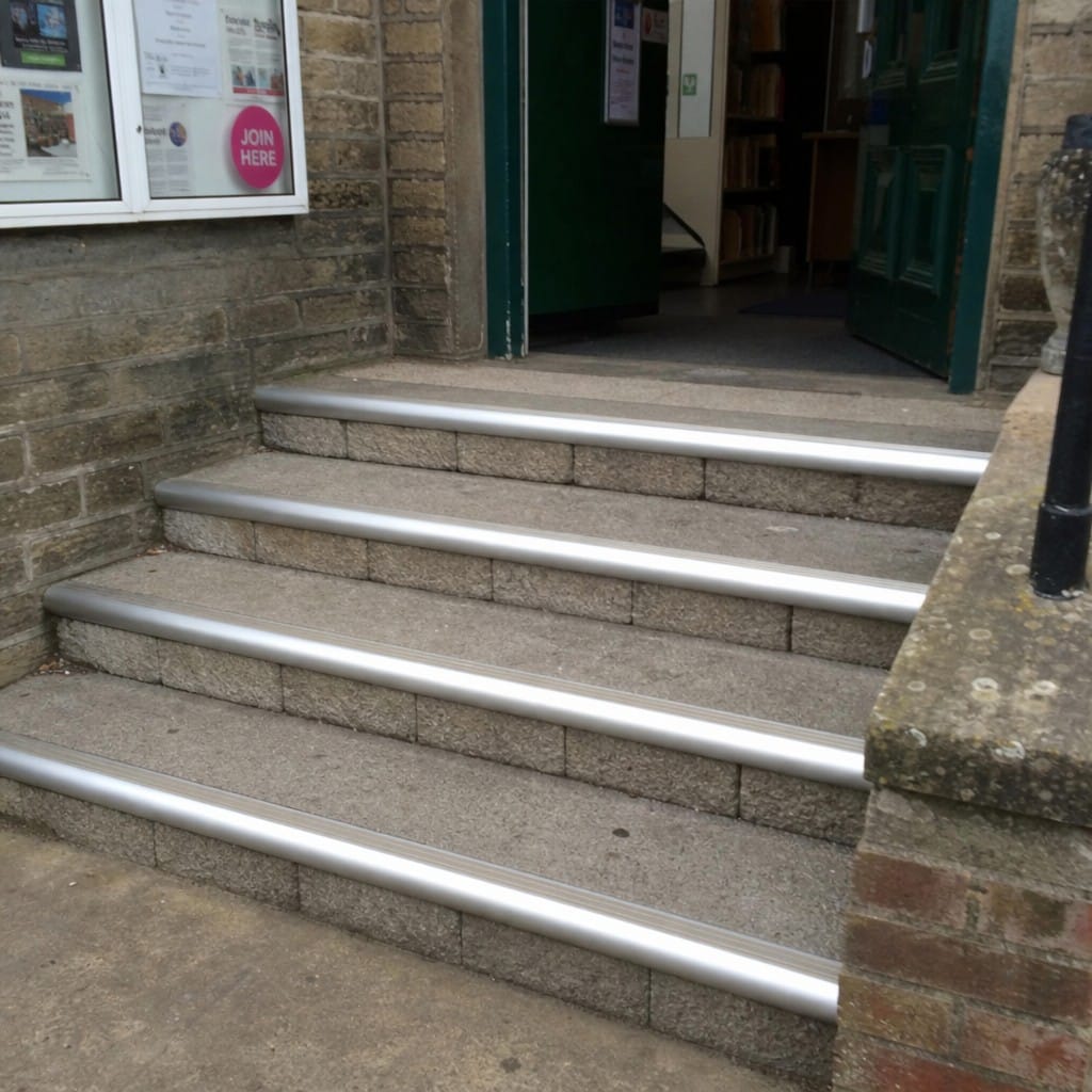 Customer photo review of Aluminium Bullnose Stair Nosing 70.58x55mm Cut to Any Size