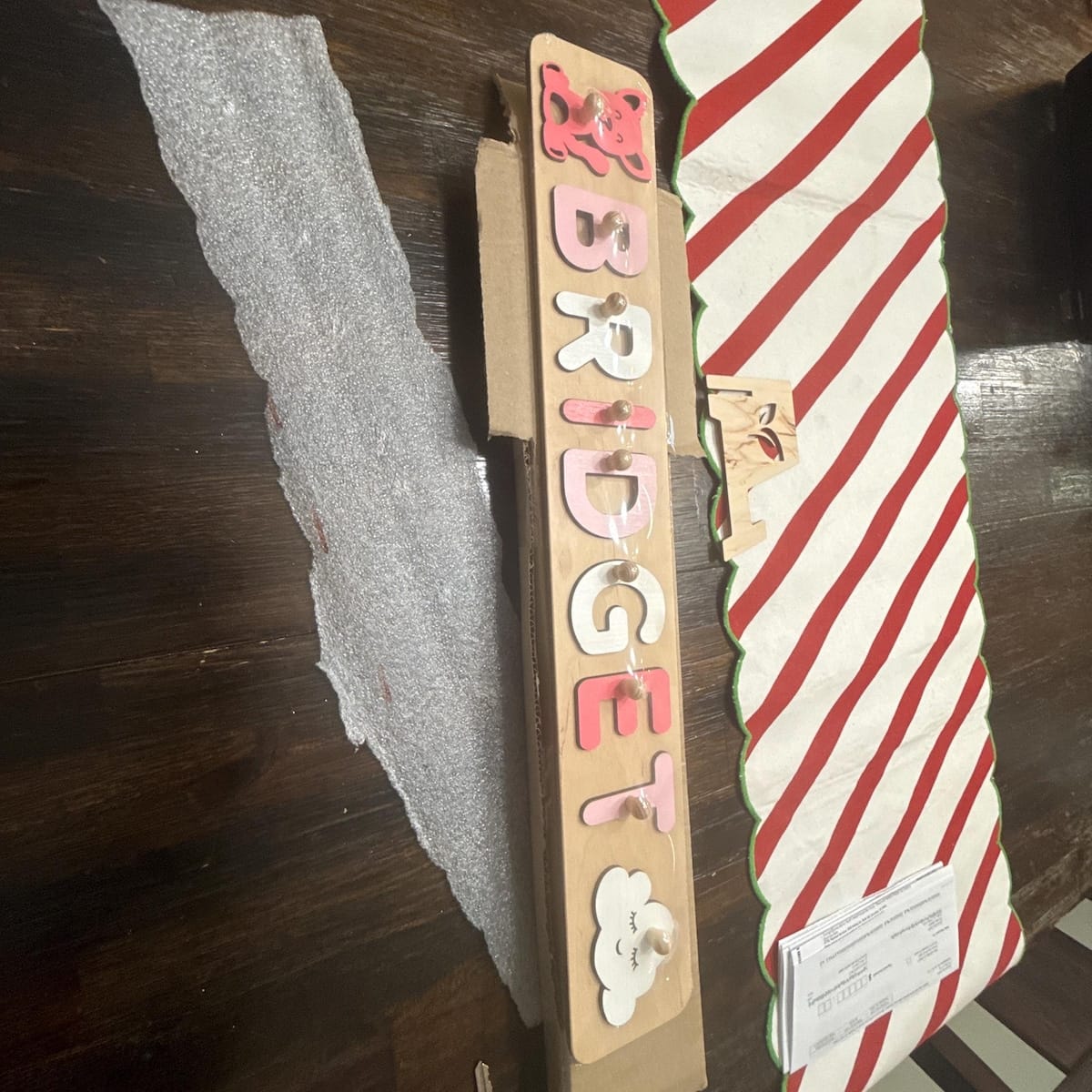 Customer photo review of Personalized Wooden Name Puzzle