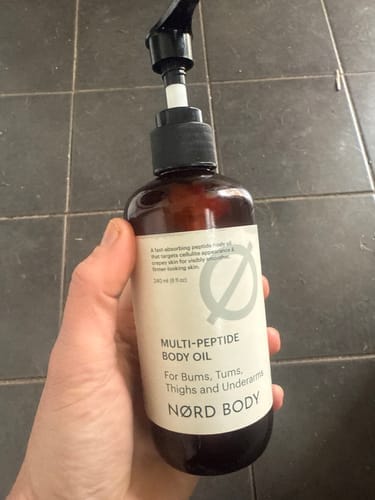 Customer photo review of NØRD BODY Anti-Cellulite Massage Oil (TA1#5)