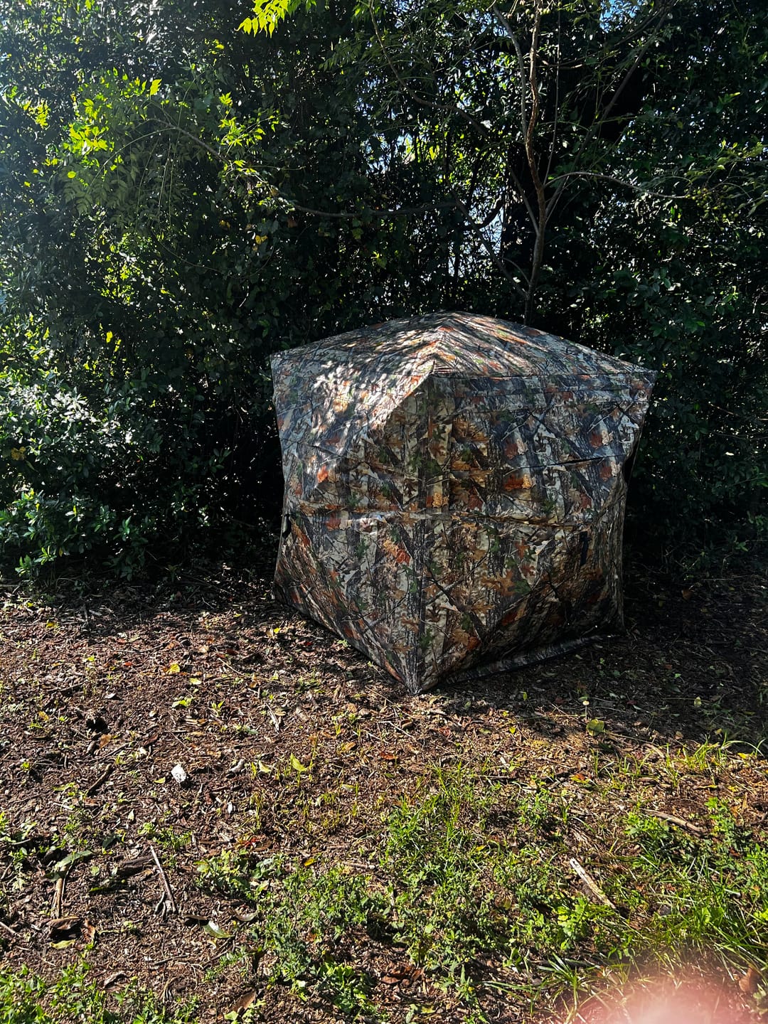 Customer photo review of Vis Series 270 Degree See Through Hunting Blind | Portable 2 3 4 Person Ground Blind | Camo Pop Up Deer Blind for Deer & Hunters