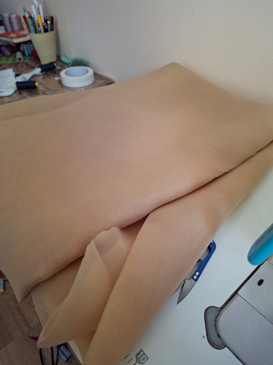 Customer photo review of Organza Sidefata Nude -  3 m Latime