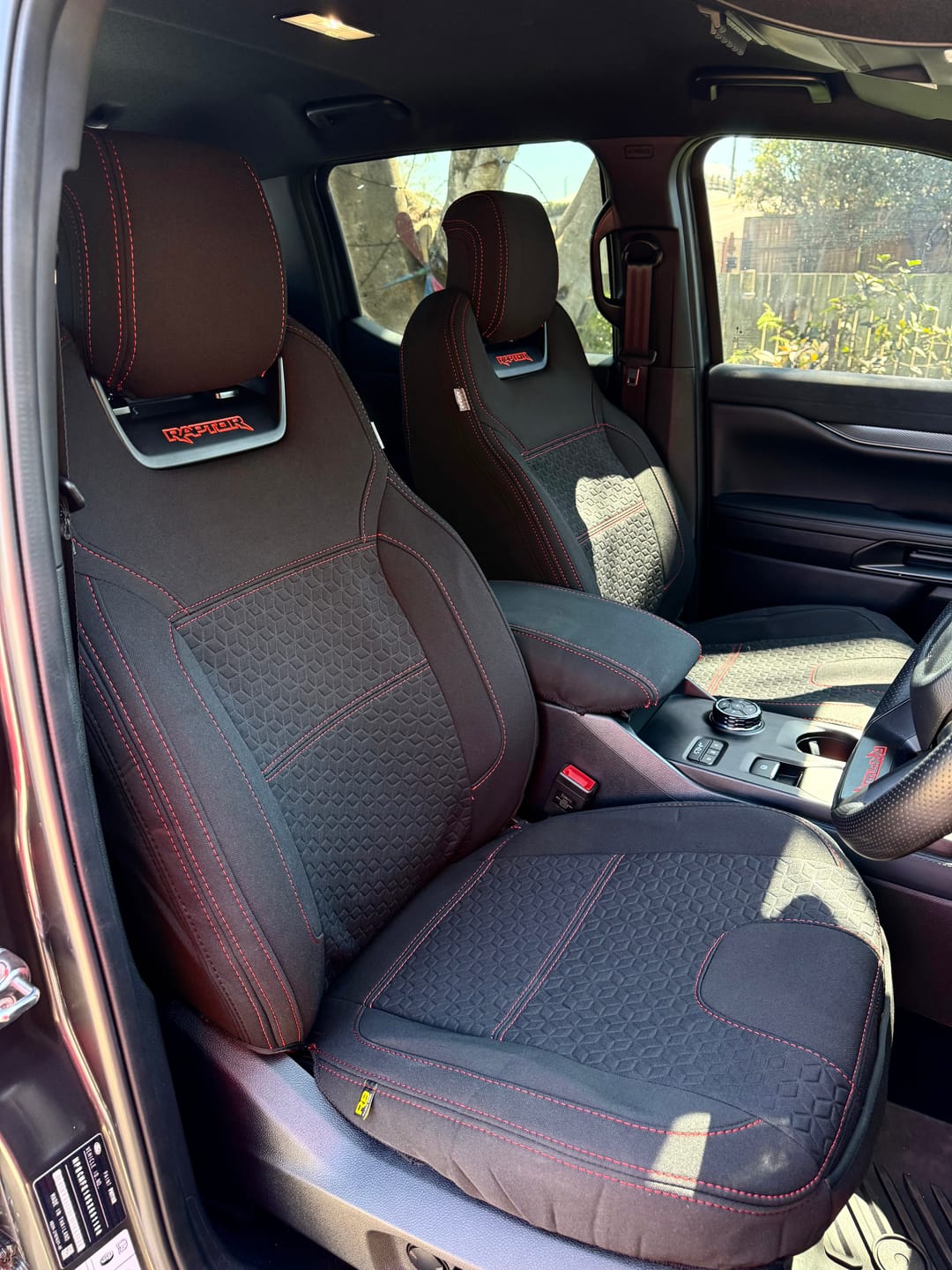 Customer photo review of Ford Next-Gen Ranger Raptor - GP6 Premium Neoprene 2x Front Row Seat Covers (Available)