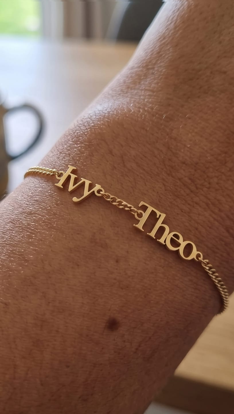 Customer photo review of Custom Classic Name Bracelet