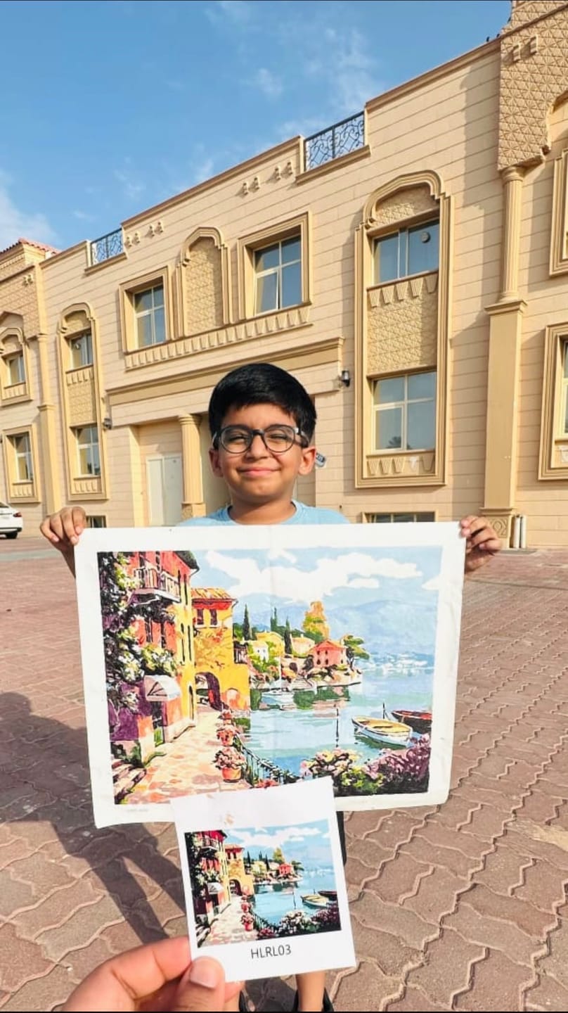 Customer photo review of Custom Paint By Numbers kit