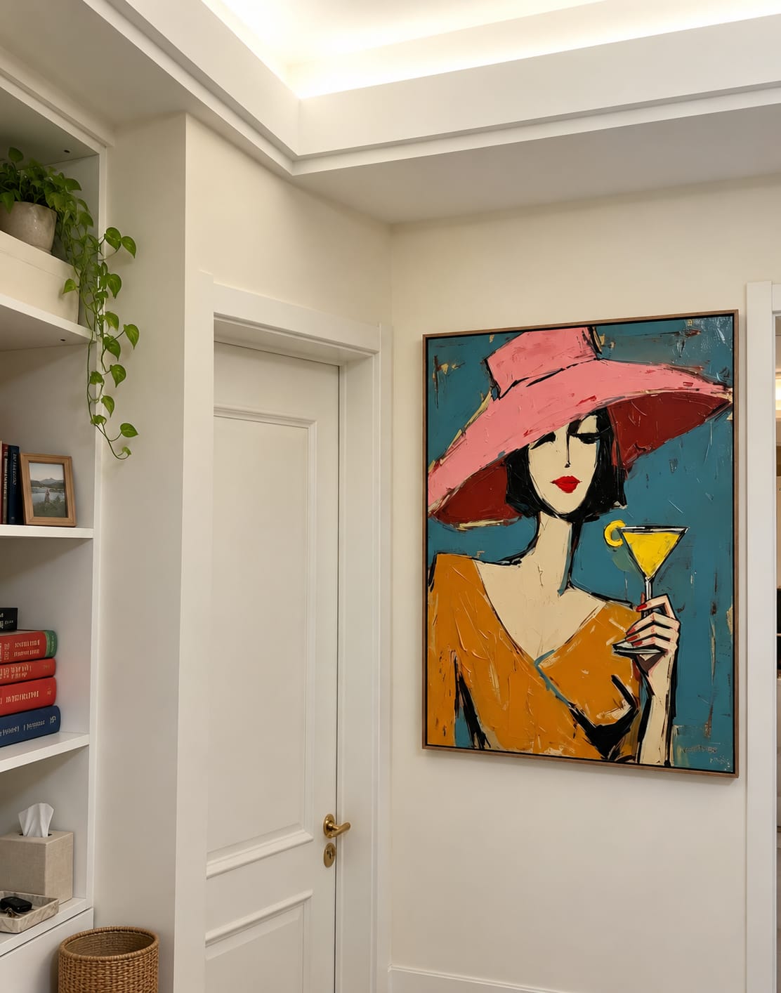 Customer photo review of Rose Martini-Chic Woman Oil Painting