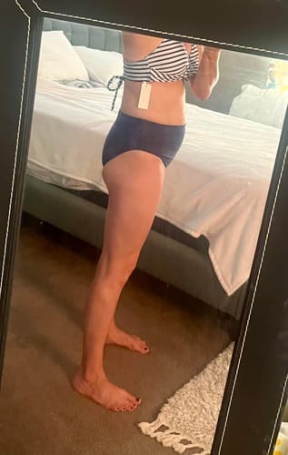 Customer photo review of Emoswim - Damen High-Waist Bikini-Set Zweiteiliger Badeanzug Push-Up Wickeltop Bauchweg Bademode