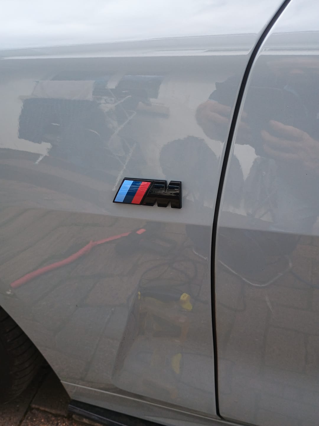 Customer photo review of GLOSS BLACK BMW M TRUNK BADGE