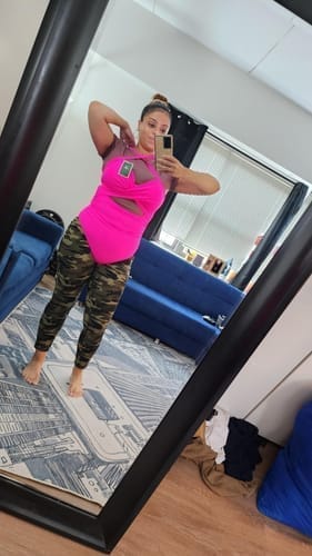 Customer photo review of Emoswim - Damen Badeanzüge Bauchweg Cut-Out High Waist Bademode Wickeloptik Rückenbindung
