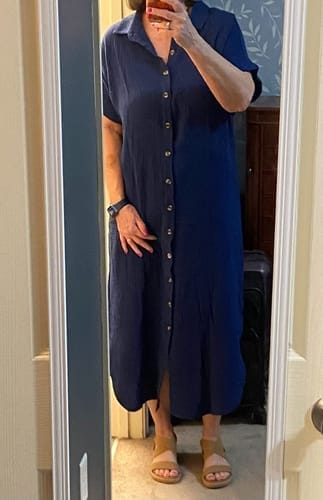 Customer photo review of Emoswim - Weißer einfarbiger langer Sonnenschutz-Cardigan Cover-Up