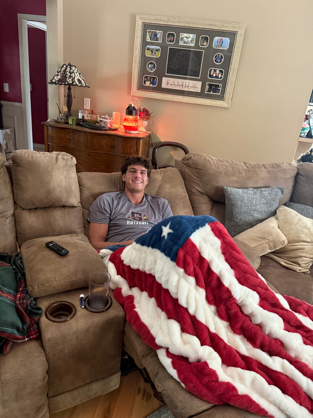 Customer photo review of Hugs Flag Blanket