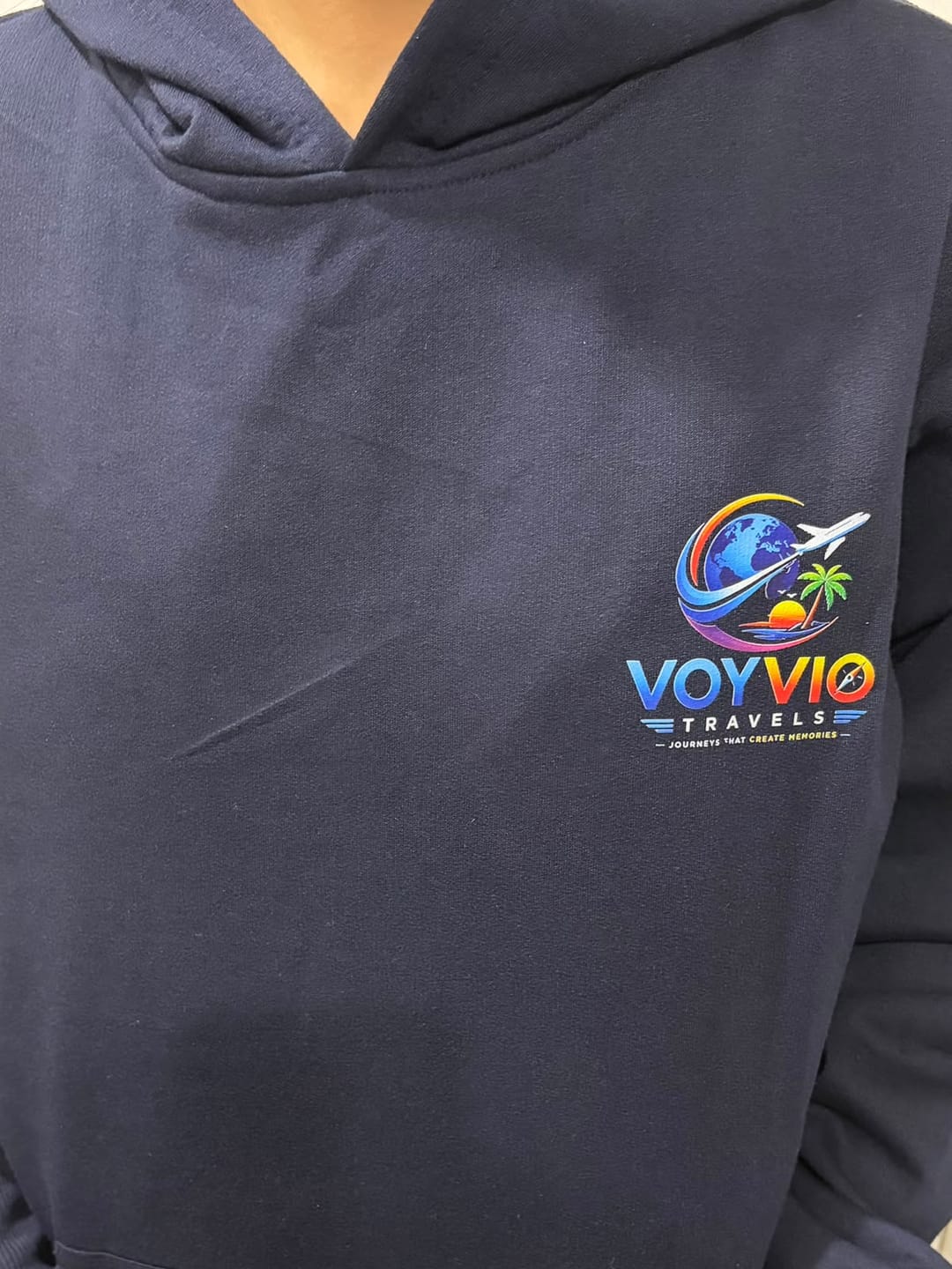 Customer photo review of Customized Hoodies With Your Company Logo | Order Logo Printed Hoodies | PrintMine.in