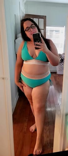 Customer photo review of Emoswim - High Waist Bauchweg Colorblock Bikini-Sets