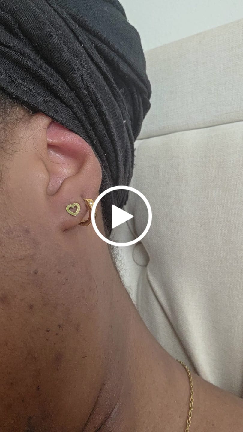 Customer video review of Mini Hollow Heart Studs