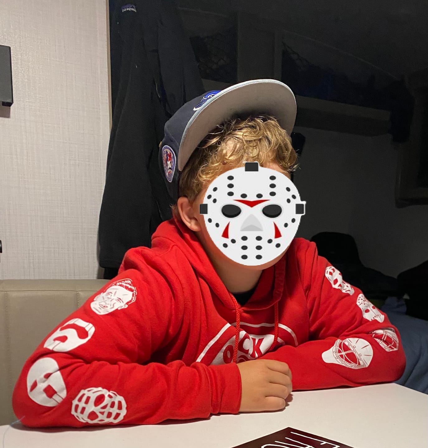 Customer photo review of Hockey Night in Canada Goalie Mask Evolution Hoodie