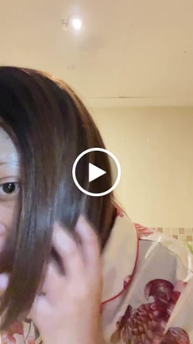 Customer video review of Vietnamese Super Double Drawn Bone Straight 2x6 Closure 10" Ombre Chocolate Brown Wig