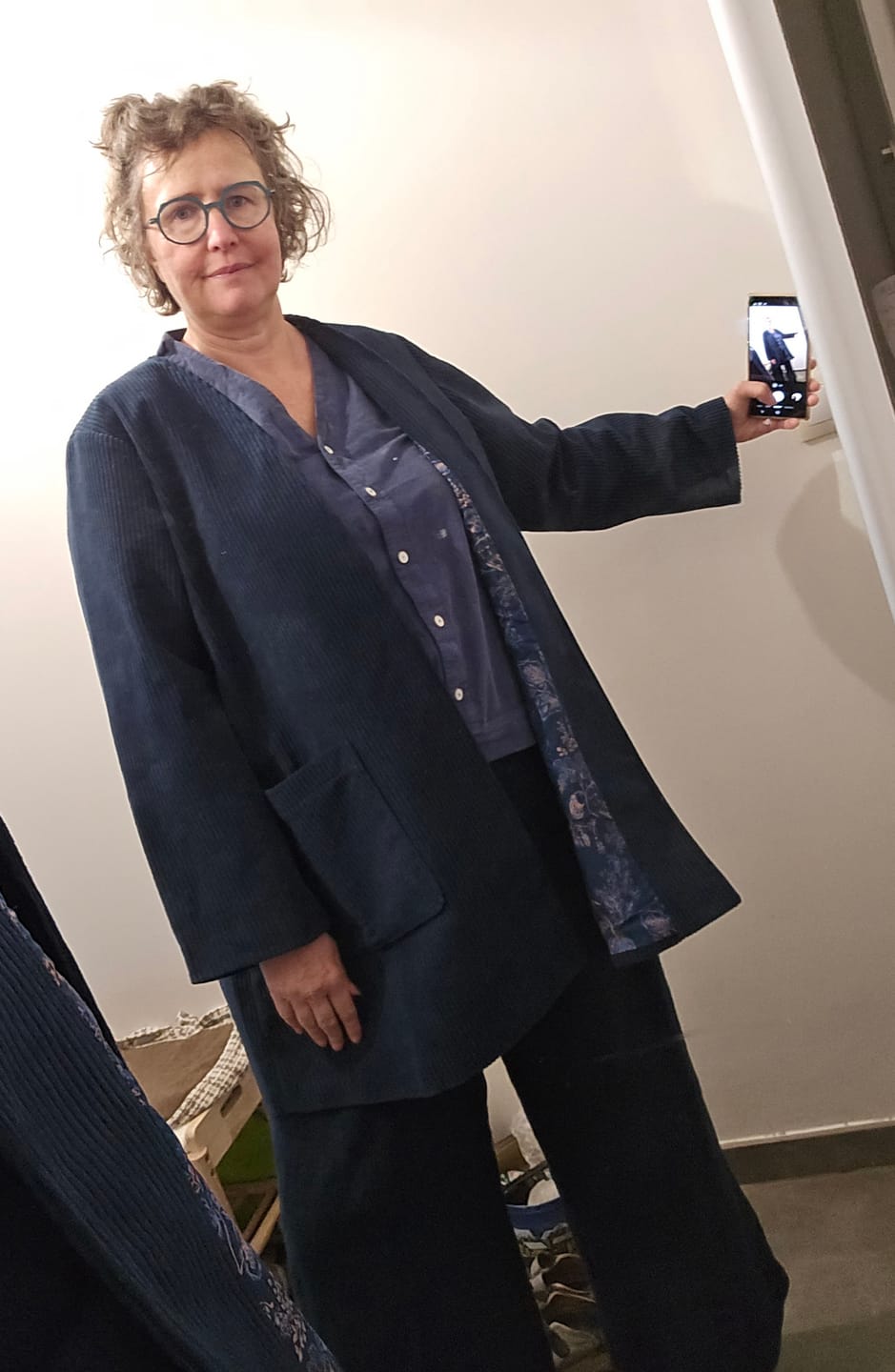 Customer photo review of Veste Elvire Bleu marine